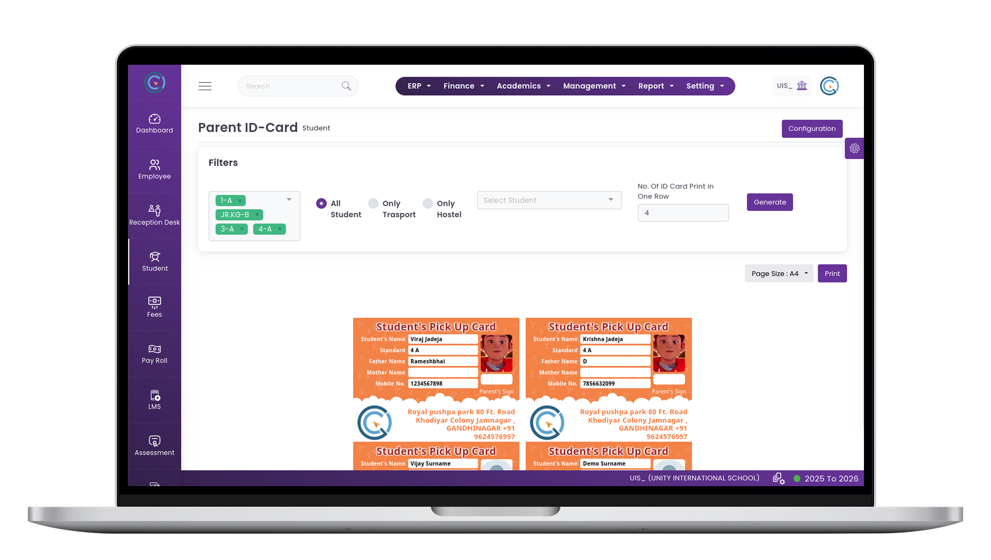 Parent Card System